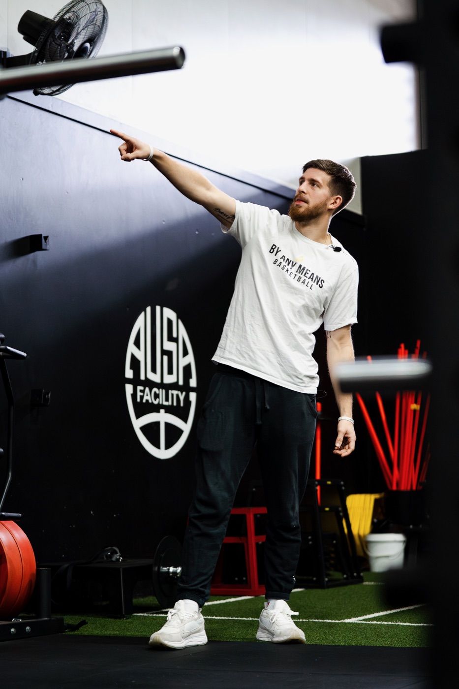 Coleman Ayers leading a coaching session